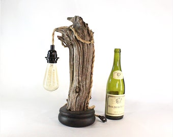 Natural Wood Edison Lamp