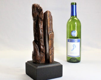 21038 Natural Wood Sculpture, Forest Sculpture, Driftwood Sculpture: Bookends