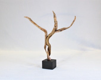 21037 Natural Wood Sculpture, Forest Sculpture, Driftwood Sculpture: Unite and Digress