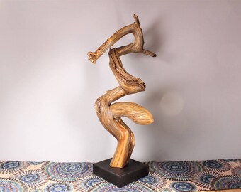 18002 Wood Sculpture, Forest Sculpture, Driftwood Sculpture : Joie de Vivre