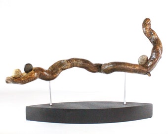 15031 Wood Sculpture, Forest Sculpture, Driftwood Sculpture :  Rolling Stones