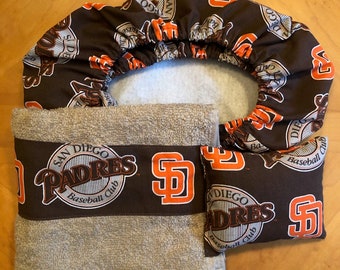 San Diego Padres Brown Fabric Bowling Shoe Cover Set