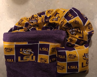 LSU Tigers Fabric Bowling Shoe Cover Set