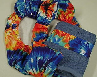 Tye Dye Fabric Bowling Shoe Cover Set