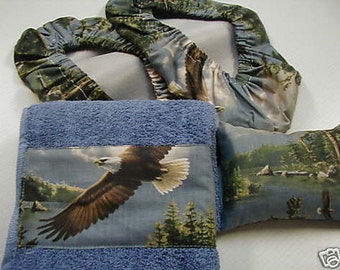Bald Eagles Fabric Bowling Shoe Cover Set