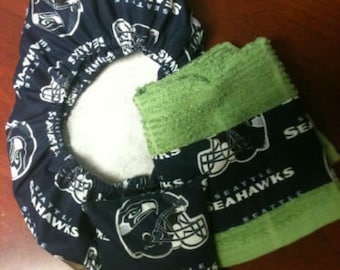 Seattle Seahawks Fabric Bowling Shoe Cover Set