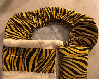 Tiger Stripe Fabric Bowling Shoe Cover Set