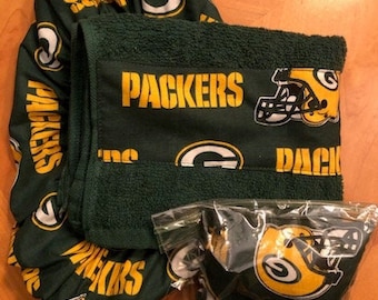 Green Bay Packers Green Fabric Bowling Shoe Cover Set