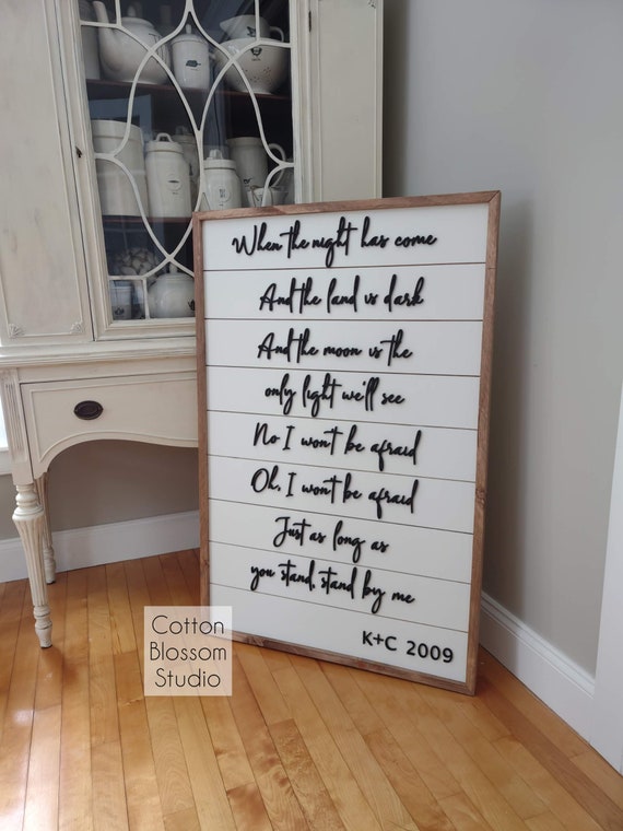 Song Lyrics Custom Wood Sign Farmhouse Style Living Room Decor -  Norway