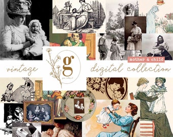 Mother & Child: Vintage Digital Collection