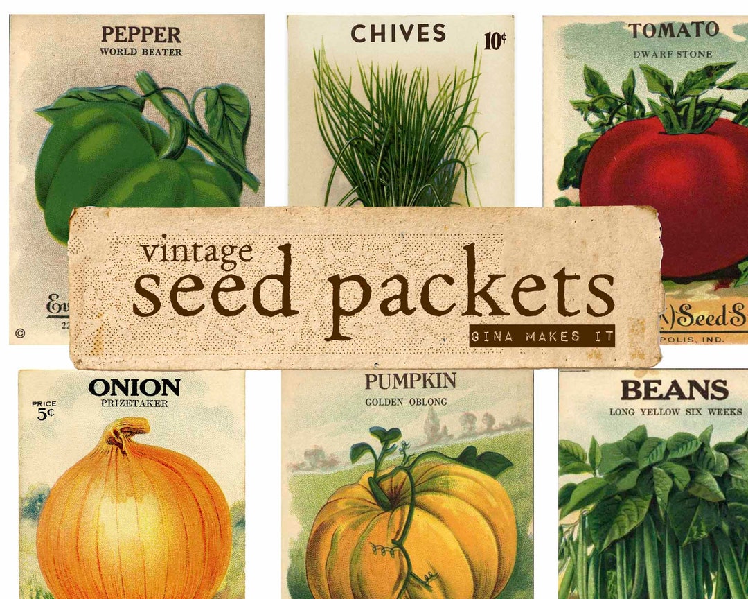Vintage Seed Packets Vintage Printables Digital Download Antique Vintage Seed Packets Vintage Printables Digital Download Antique