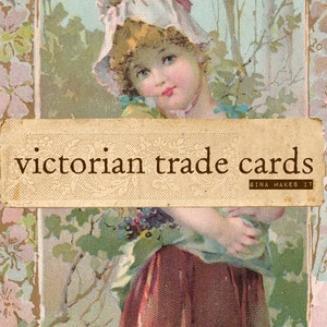 Viktorianische Handelskarten - Vintage Printables - Digitaler Download - Grafiken & Illustrationen - Collage für Journaling und Kunst