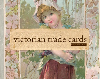 Victorian Trade Cards  - Vintage Printables - Digital Download - Graphics & Illustrations - Collage for Journaling and Art