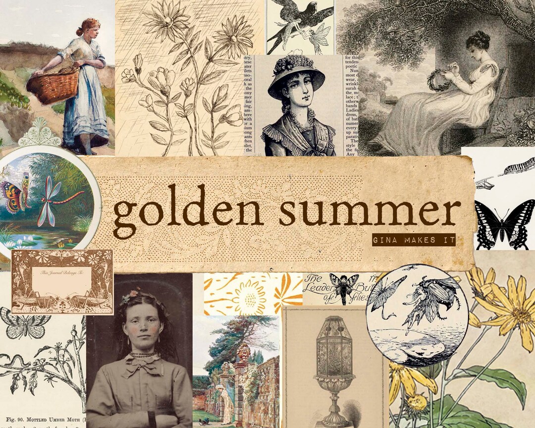 Golden Summer - Vintage Printables - Digital Download - Graphics ...