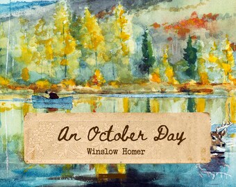 An October Day (1889) by Winslow Homer - Digital Print - Journaling Art - Art History - Wall Art - Classic Art - Printable Art