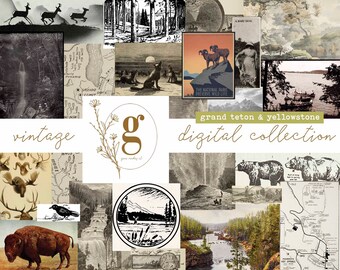 Grand Teton & Yellowstone National Parks: Vintage Digital Collection