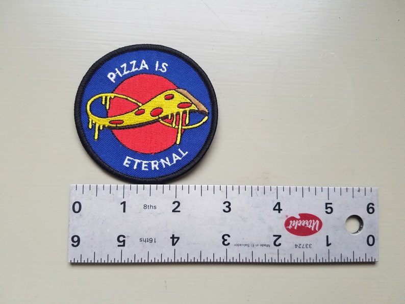 eternal pizza embroidered patch image 2