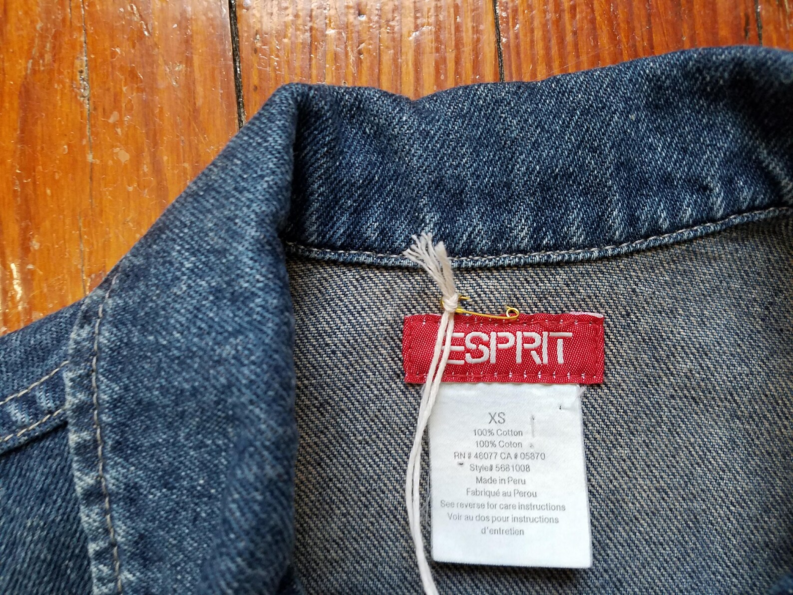 Handpainted Vintage Esprit Denim Jean Jacket Size Xs Etsy