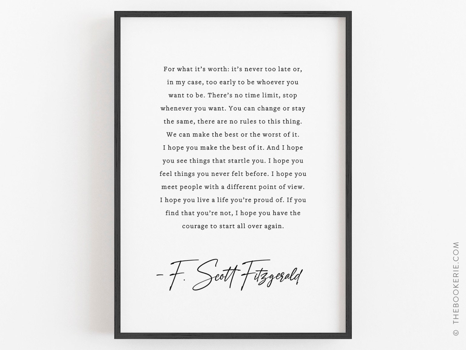For What It's Worth Quote F. Scott Fitzgerald Quote Etsy