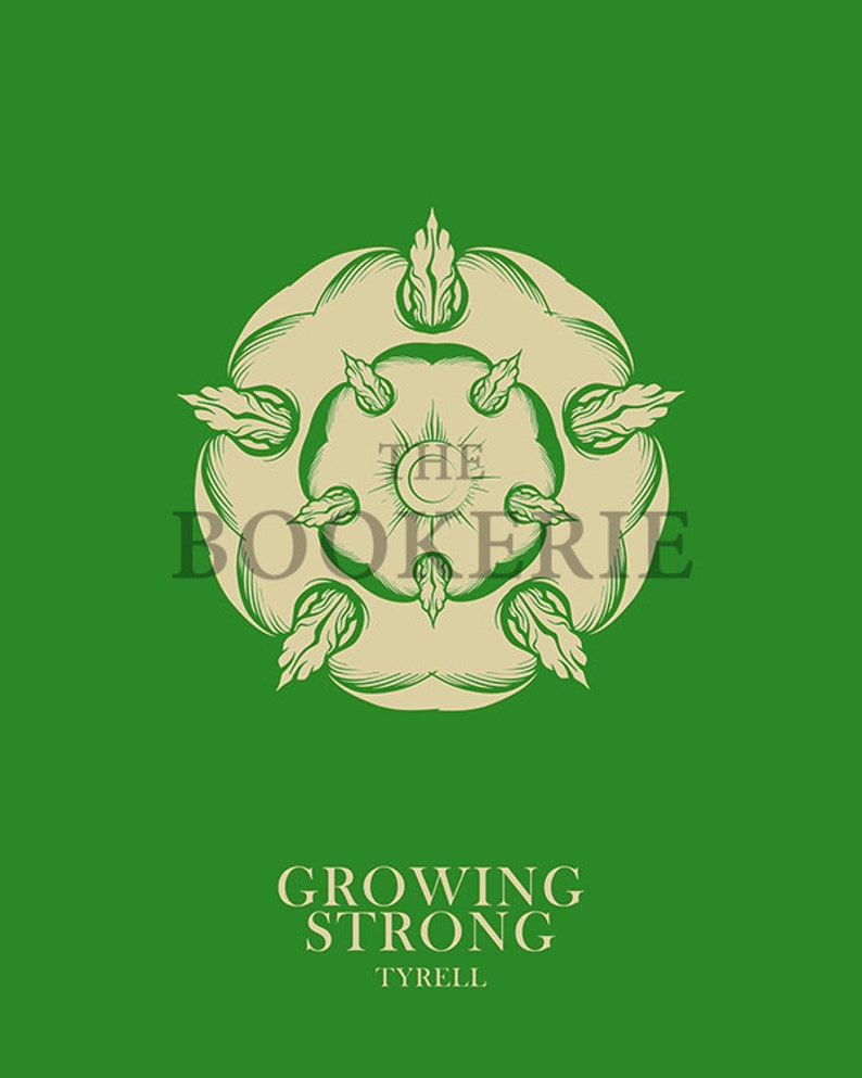 Game of Thrones House Tyrell Growing Strong House Sigil Etsy
