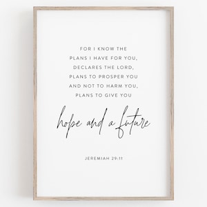 For I Know The Plans I Have For You Printable, Jeremiah 29:11, Bible Verse Printable, Scripture Wall Art, Christian Quotes, Scripture Sign