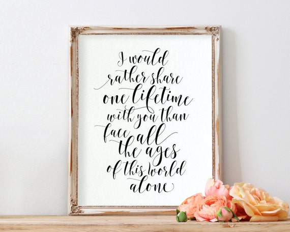 Lord Of The Rings Quote J R R Tolkien I Would Rather Etsy