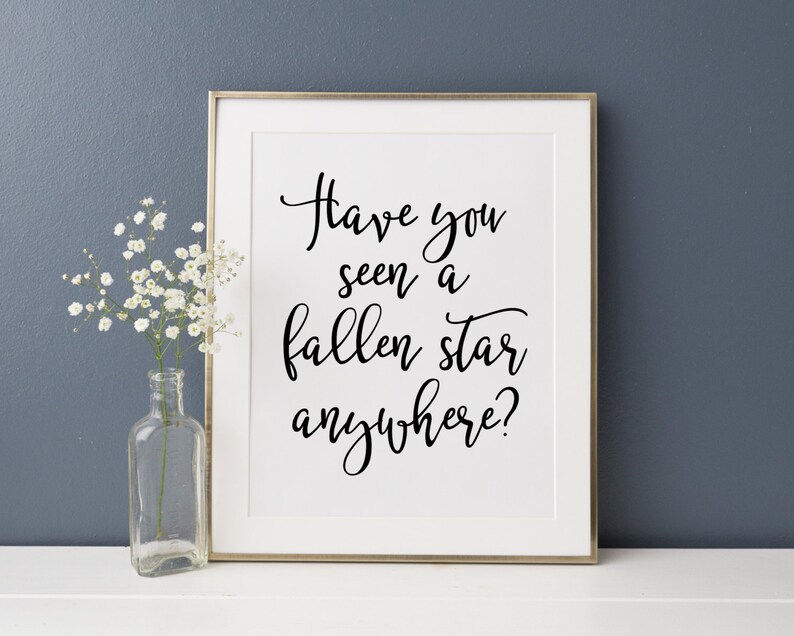 Stardust Quote Neil Gaiman Have You Seen a Fallen Star | Etsy