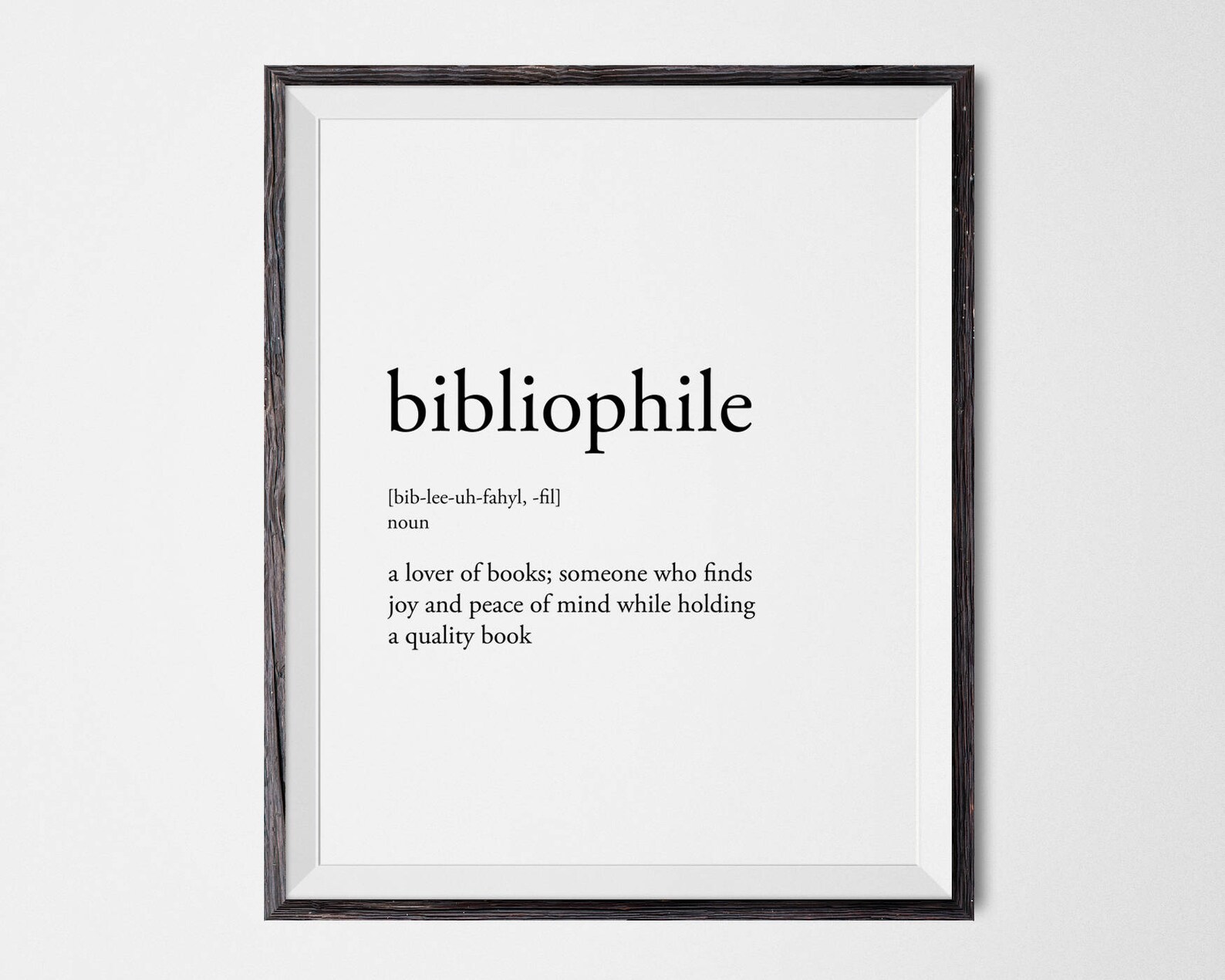 Bibliophile Words Definition Quote Reading Poster Book - Etsy