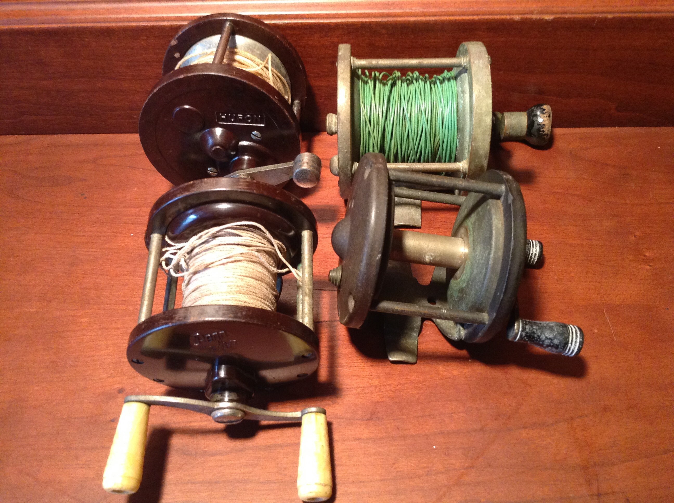 Lot of 4 Antique Open Face Reels Huron Sea lake 930 Pennell Etsy
