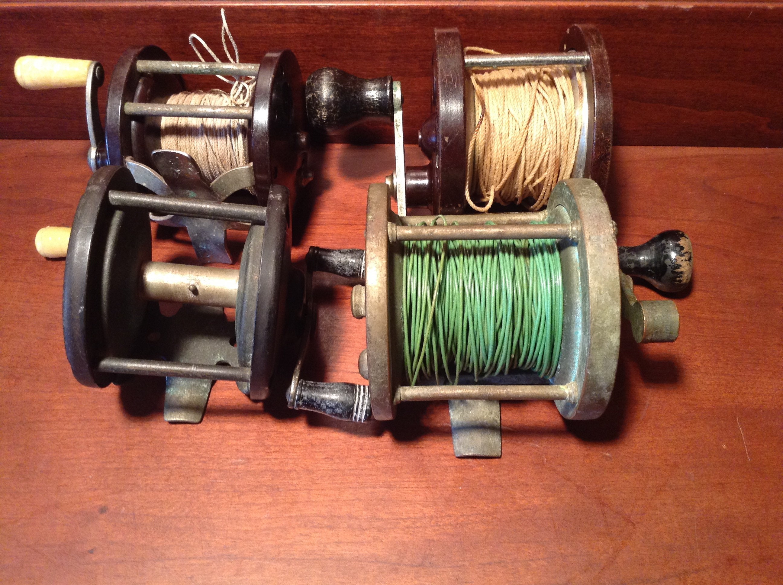 Lot of 4 Antique Open Face Reels Huron Sea lake 930 Pennell Etsy