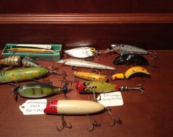 Leurre De Pêche à La Mouche Vintage - Grenouille En Bois Joe Messinger (Cleveland, OH)