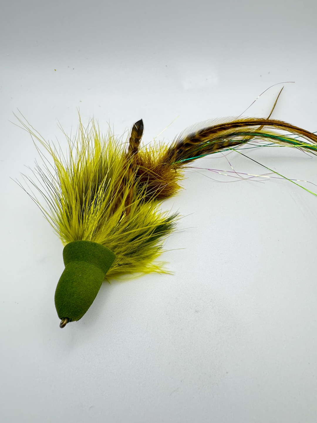 Fly Rattle Heads Swinging D Bass Streamer Fly: Raineys Diver Head, Stinger Hooks, Rattle ...