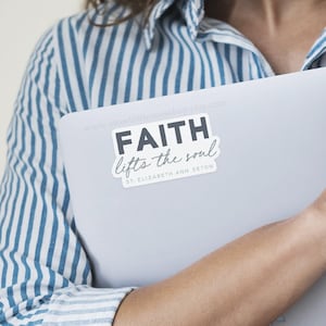 St Elizabeth Ann Seton Sticker Faith Lifts the Soul Catholic Decal Laptop Decal Catholic Water Bottle Decal St Elizabeth Ann Seton Sticker
