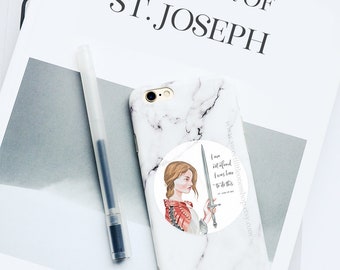 St Joan of Arc Sticker I Am Not Afraid I Was Born To Do This Catholic Decal Laptop Decal St Joan Arc Sticker Water Bottle Decal Catholic Art