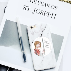 St Joan of Arc Sticker I Am Not Afraid I Was Born To Do This Catholic Decal Laptop Decal St Joan Arc Sticker Water Bottle Decal Catholic Art
