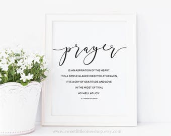 St Thérèse of Lisieux Prayer Quote Printable Wall Art Catholic Decor Catholic Print Catholic Printable St Therese Prayer Little Flower Print