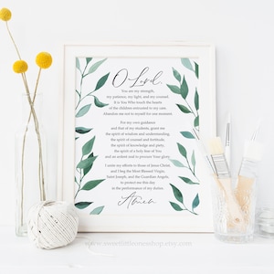 8x10, 5x7 Teacher&#39;s Prayer Print Catholic Prayer for Teachers Print Catholic Prayer Print Catholic Teachers Prayer Teacher Gift Prayer Print