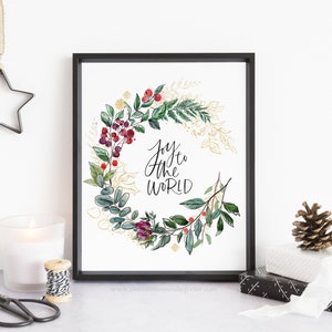8x10, 5x7 Joy to the World Print Christmas Print Joy to the World Print Joy to the World Christmas Decor Christmas Print Christmas Joy Print