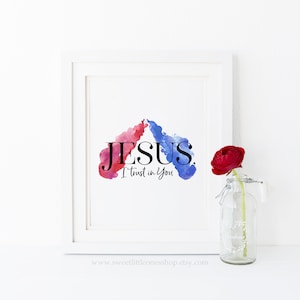 8x10, 5x7 Divine Mercy Jesus I Trust In You Print Divine Mercy Print Jesus I Trust In You Print Catholic Home Decor Catholic Divine Mercy