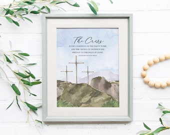 Fulton Sheen Lent Quote Printable Wall Art Catholic Lent Printable Catholic Lent Decor Lent Print Bl Fulton Sheen Cross Crown of Thorns