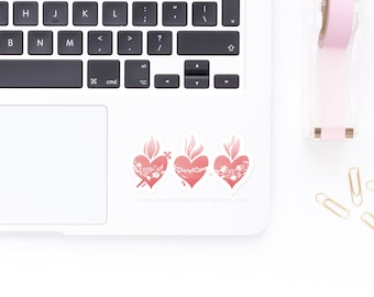 Sacred Immaculate Chaste Hearts Stickers Catholic Decal Laptop Decal Most Sacred Heart Sticker Immaculate Heart Sticker St Joseph Sticker