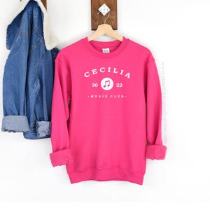St Cecilia Music Club Sweatshirt, Saint Club Long Sleeve Sweatshirt, Saint Shirt, Catholic Clothes, Available in 4 Colors