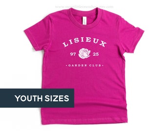 SAINT CLUB St Thérèse of Lisieux Garden Club Catholic Youth Apparel Catholic Girls Tee Catholic Saint Therese Tee St Therese Lisieux Tshirt