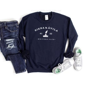 St Catherine of Siena St Teresa of Avila Writers Club Sweatshirt, Saint Club Long Sleeve Sweatshirt, Catholic Saint Doctors of the Church