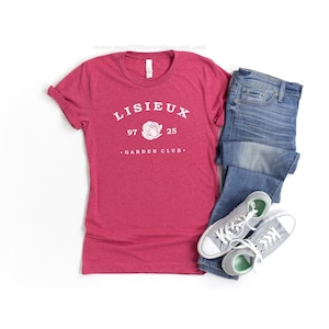 SAINT CLUB St Thérèse of Lisieux Garden Club Catholic Apparel Catholic Womens Tee Catholic Confirmation Gift St Therese Lisieux Tshirt Tee