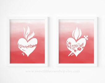 Sacred Heart Svg Etsy