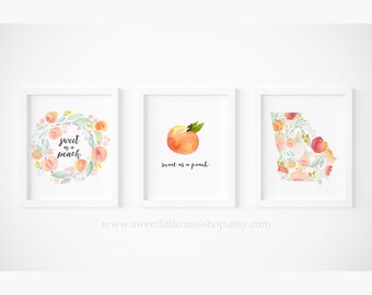 peach nursery decor