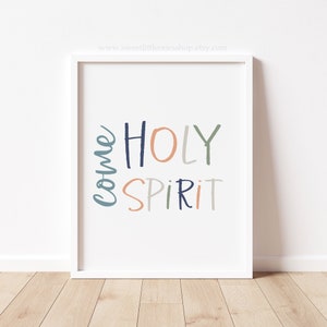 8x10, 5x7 SURF & SAND Come Holy Spirit Print Wall Art Come Holy Spirit Prayer Print Holy Spirit Prayer Print Come Holy Spirit Prayer Print