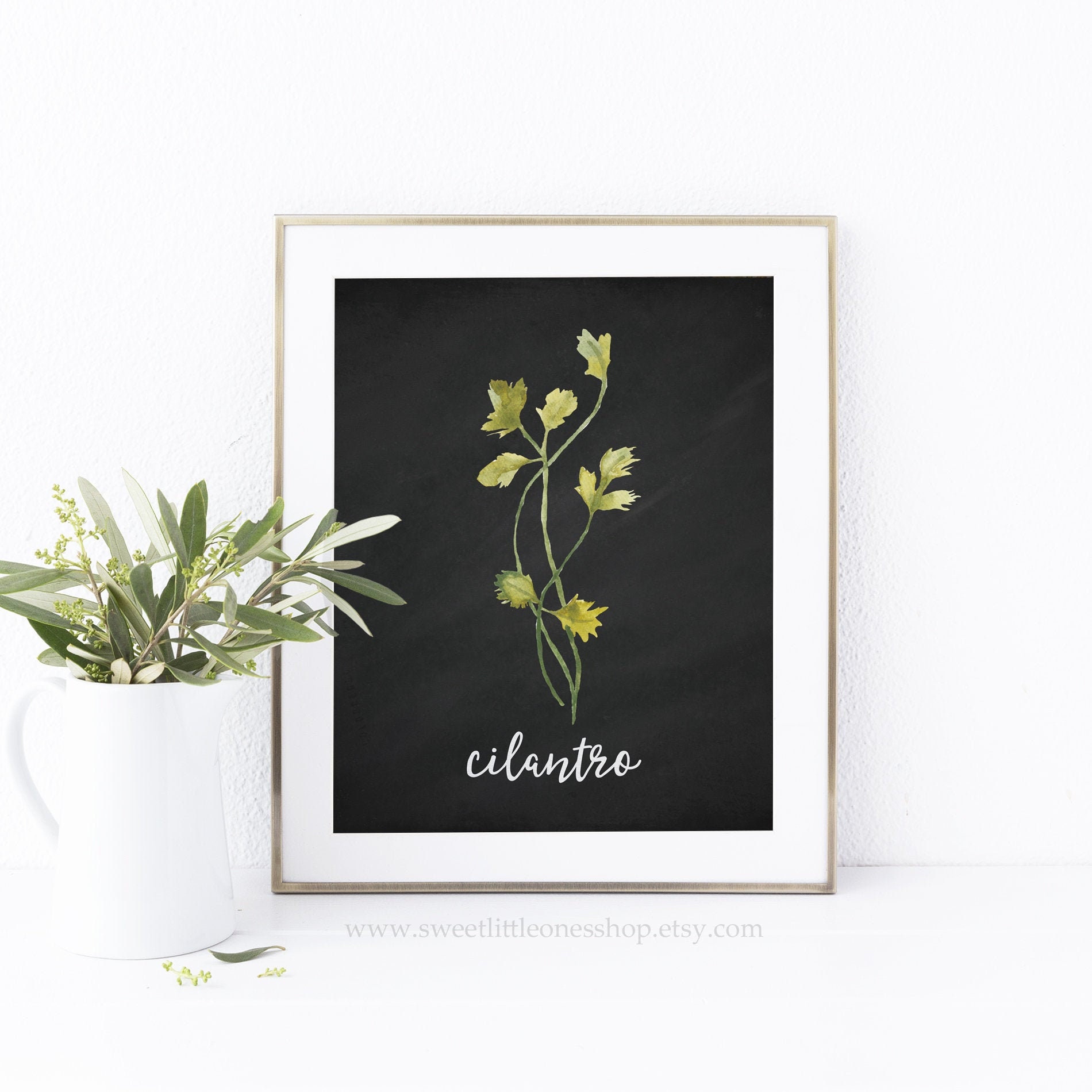 Thyme Herb Printable Wall Art Kitchen Decor Watercolor Herb Print Chalkboard Herb Prints Kitchen Herb Printable Watercolor Thyme Chalkboard