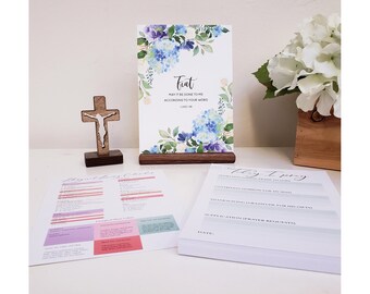 CLEARANCE 5x7 Catholic Prayer Space Set, Liturgical Living Calendar RETIRING